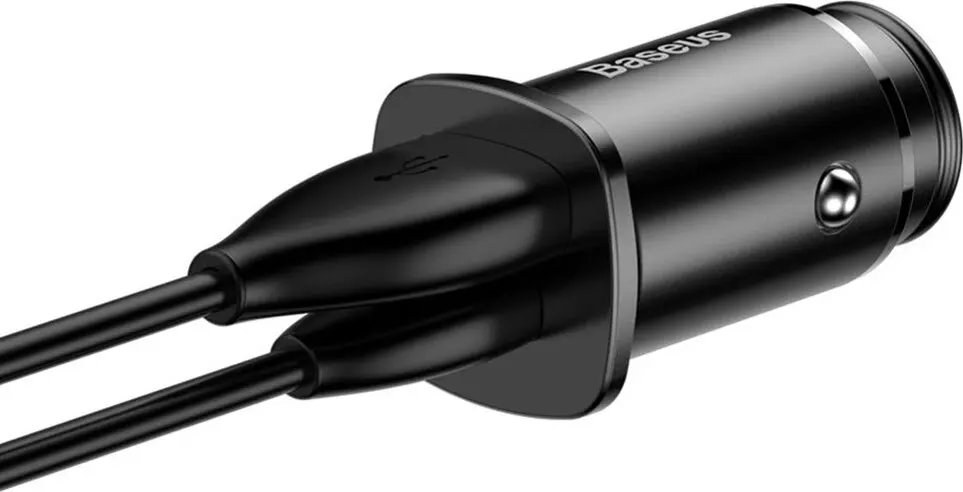 Автомобильное зарядное устройство Baseus Circular Plastic A+C 30W PPS Car Charger Black (CCALL-YS01) |