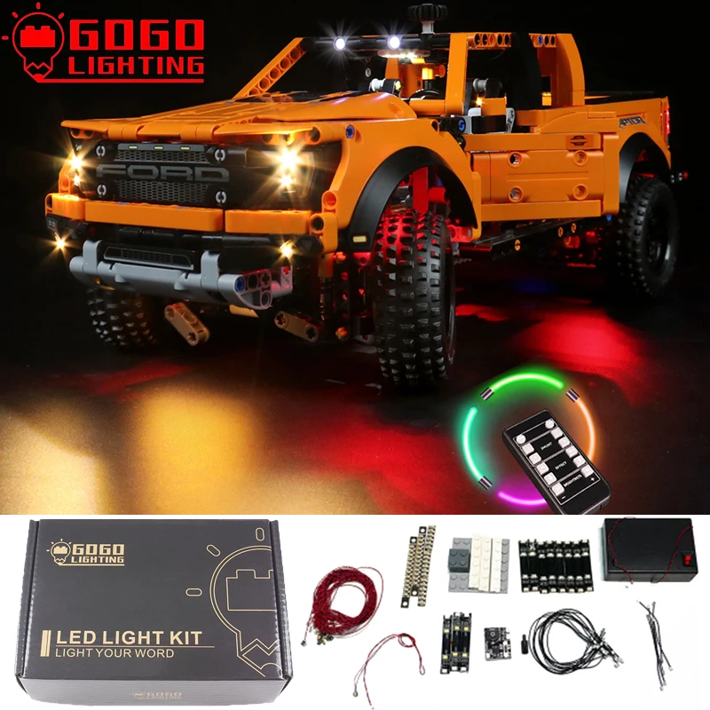 

GOGOLIGHTING Brand LED Light Up Kit For Lego 42126 High-Tech Raptor Pickup Car Building Blocks Lamp Set Toy(Only Light No Model)