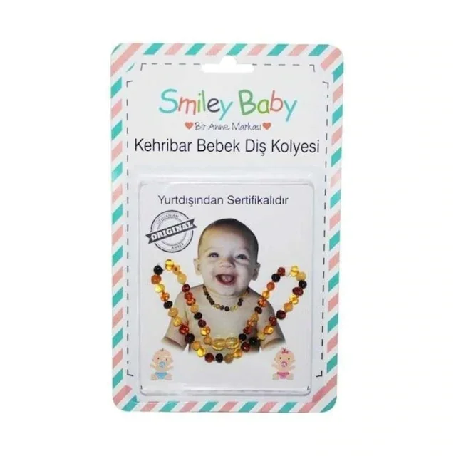

Smiley для малышей из янтаря детское ожерелье для прорезывания зубов 421363775