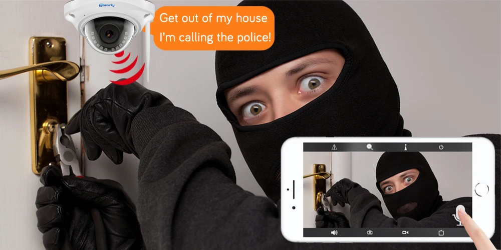Zyбезопасности 1080p Wifi камера CamHi приложение Onvif 20 м ночного видения Vandalproof SD карта двухсторонняя аудио сигнализация домашняя охранная CCTV камера