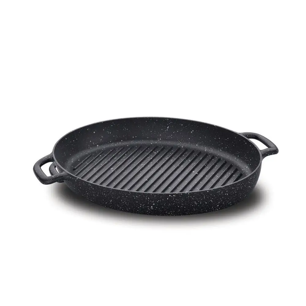 

Korkmaz Gusto Volkanite 35x25 cm Two Handle Oval Pan A1374