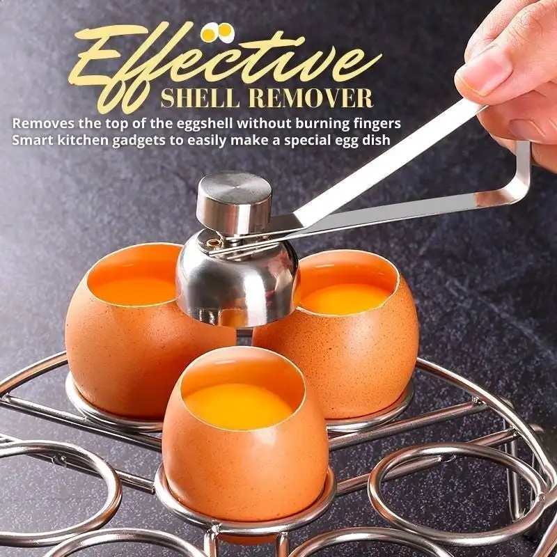 

Kitchen Gadgets Egg Shell Opener Cutter Stainless Steel Egg Poaching Cups Separator Filter Egg Cooking Tools Kitchen Accessories