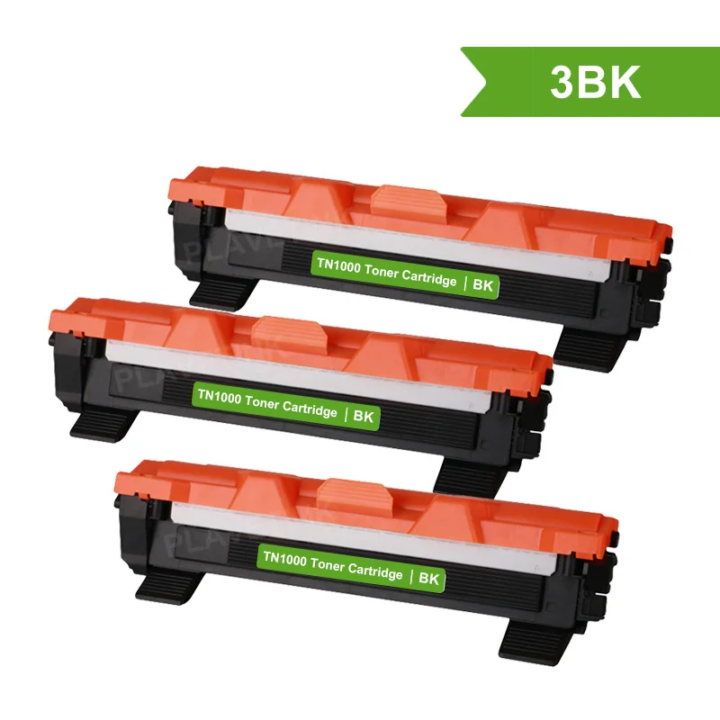 Plavetink черный совместимый тонер-картридж для принтера Brother TN1000 TN1080 TN1070 TN1075 HL1110 HL-1110 TN-1000 TN-1050 TN-1075 TN1075 - Цвет: 3PCS