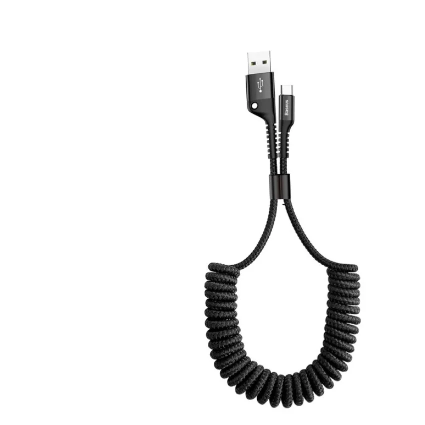 Baseus Fish eye Spring Data Cable TYPE-C кабель для телефона зарядка автомобиля максимально