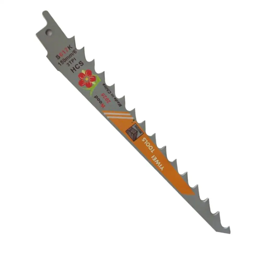 

1*Saw Blade Durable 150 mm 6" Inch 3 TPI HCS Black Sabre Saw Blades for Cutting Wood Cut Tool Reciprocating Saw Blade Tools Cut