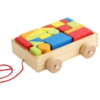 childrens building blocks toys large particles rainbow tractor building blocks educational toys interactive building set