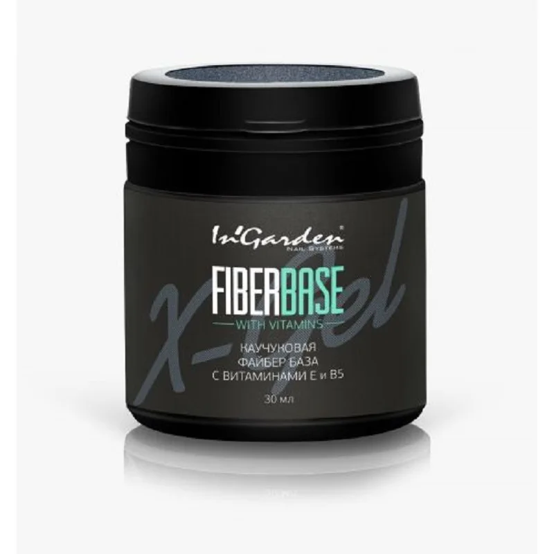 База для гель лака Ingarden FIBER clear 30 мл каучуковая файбер база подготовка ногтей под