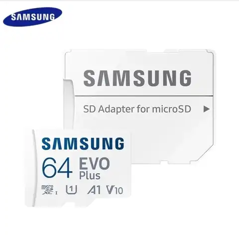 MicroSD Карта Памяти Оригинал Samsung EVO PLUS Micro SD класса 10 microSDXC 64 Гб U1 UHS-I TF карта 130 MB Новая из России