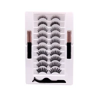 upgrade 3d natural magnetic eyelashes lightweight magnetic eyeliner and eyelashes kit waterproof magnetic eyeliners