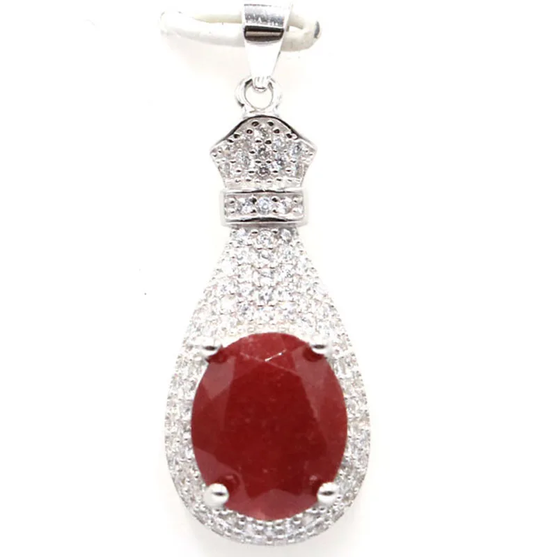 Кулон из серебра 4 5 пробы с натуральным красным Рубином зеленым изумрудом