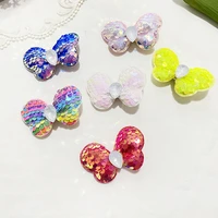 miss cute glitter paillette butterfly hairpin padded patches appliques clothes sewing supplies craft decoration hair accessories