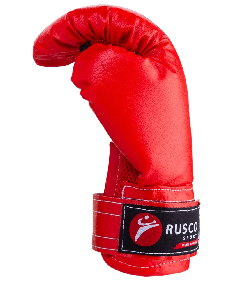 Набор для бокса Rusco 6oz кожзам красный |