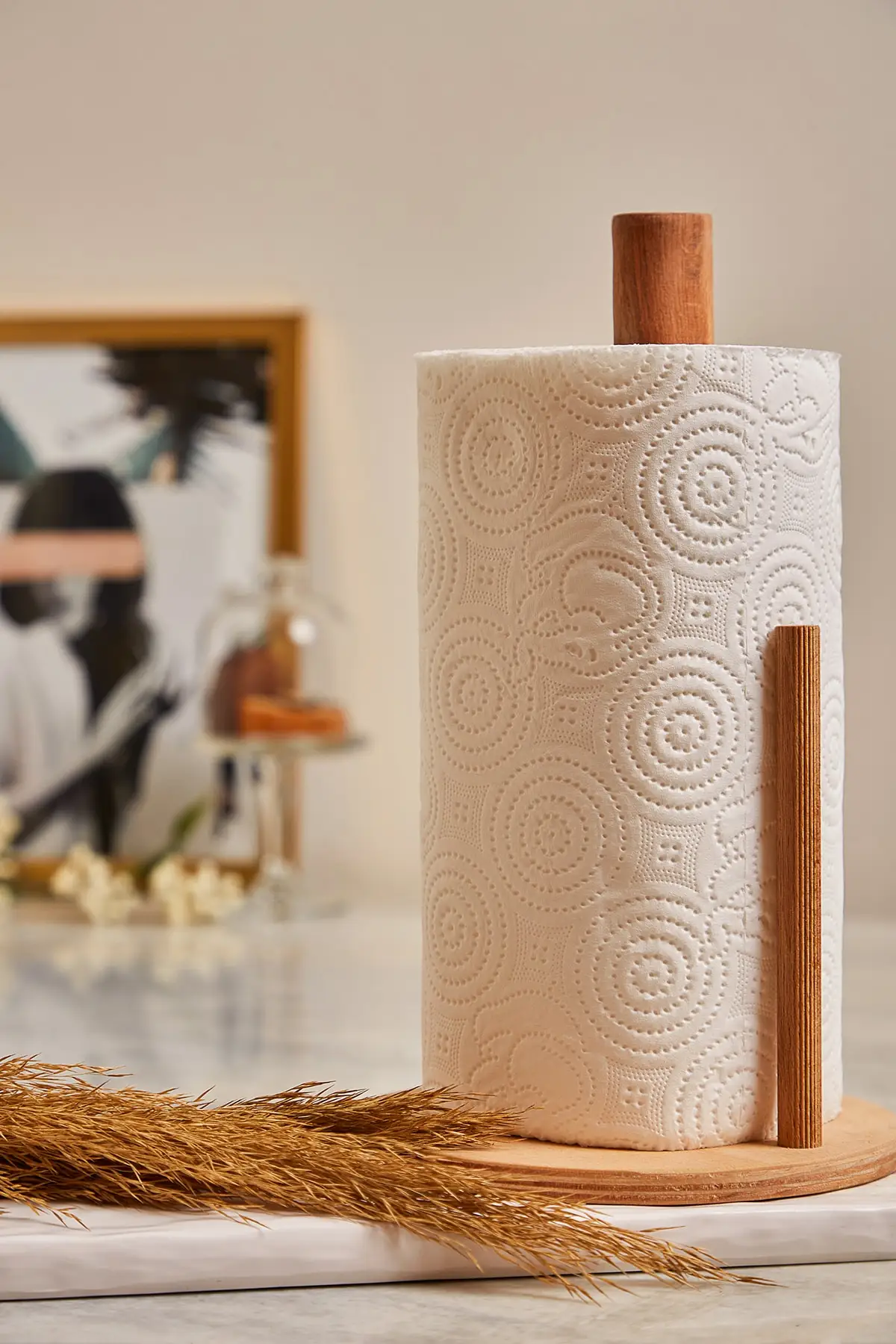 Wooden Cylinder Towel Paper Holder-napkin holder