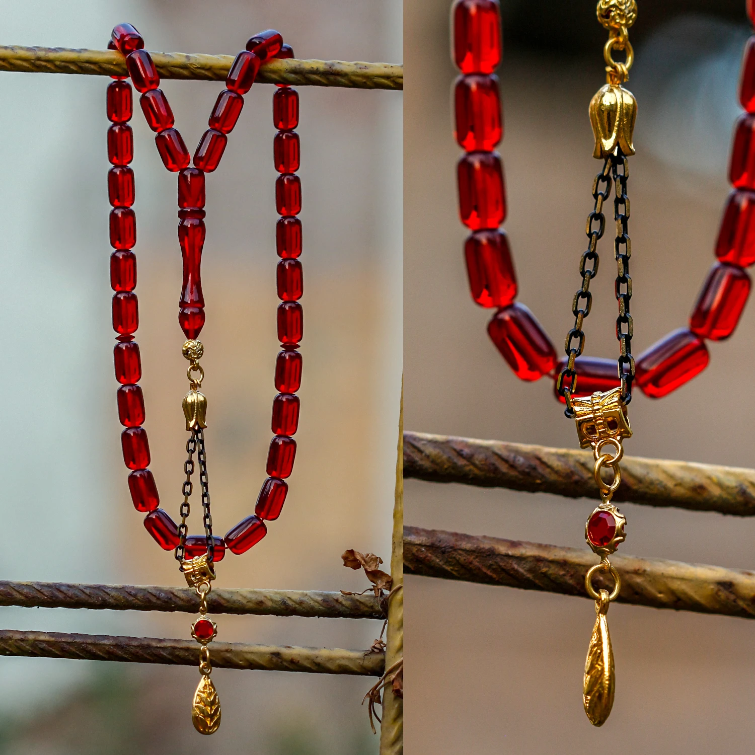 

Capsule Cut Fire Amber Tesbih Fashion Turkish Premium Quality Handmade Jawelery