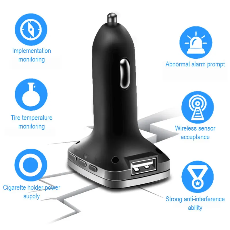 Авто Смарт TPMS eifen Druck uberwachung система 4 Externe/Interne Sensoren Zigarette Leichter USB Realtime рейфен