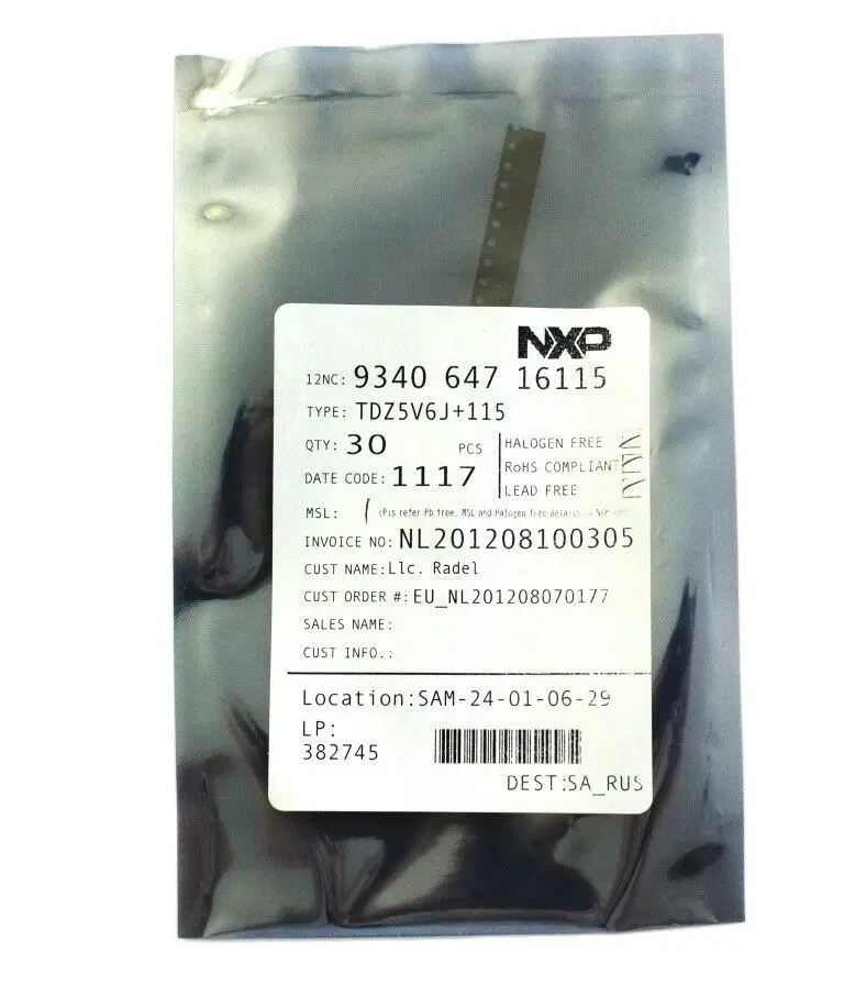 30 шт. TDZ5V6J NXP одиночный стабилитрон (SC-90 SOD323F) | Электронные компоненты и