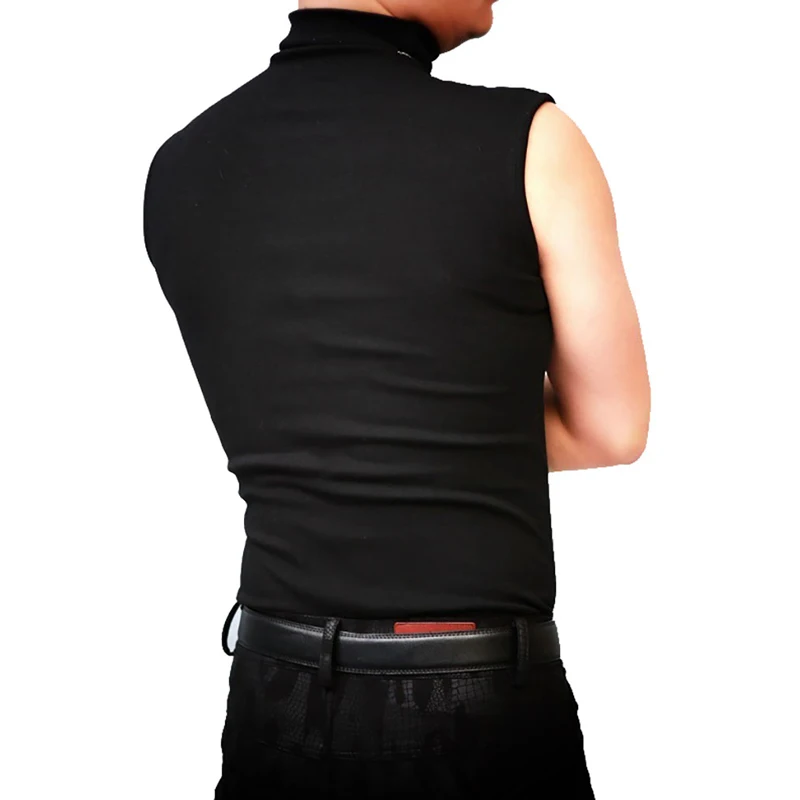 Жилет LinvMe мужской с высоким воротником пикантная модная облегающая Базовая