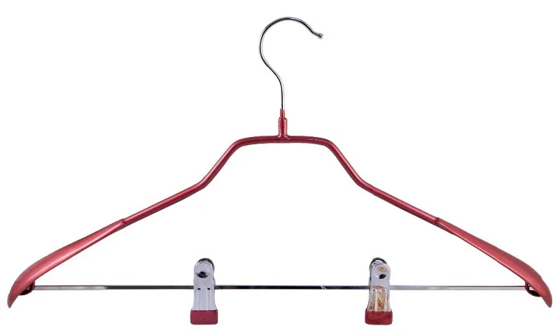 Металлическая антискользящая вешалка с зажимами различных цветов|Вешалки и