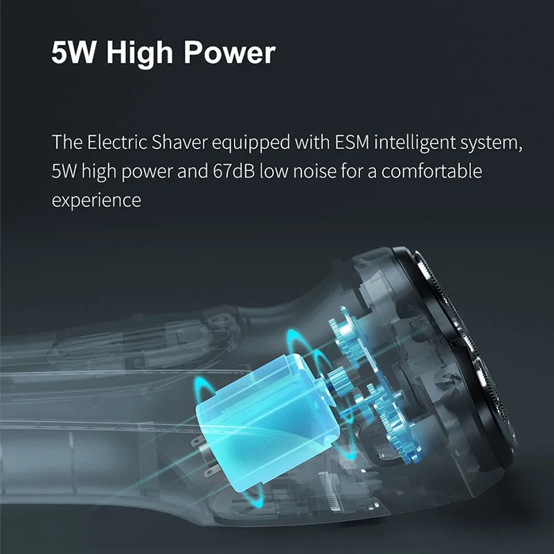 Бритва ENCHEN электрическая для лица Мужская моющаяся умная бритва с быстрой