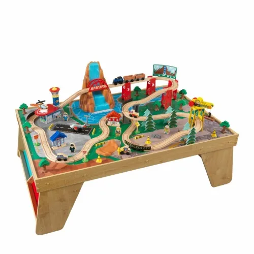 Игровой набор "ЖД станция" (Waterfall Station Train Set & Table In Natural) | Игрушки и хобби
