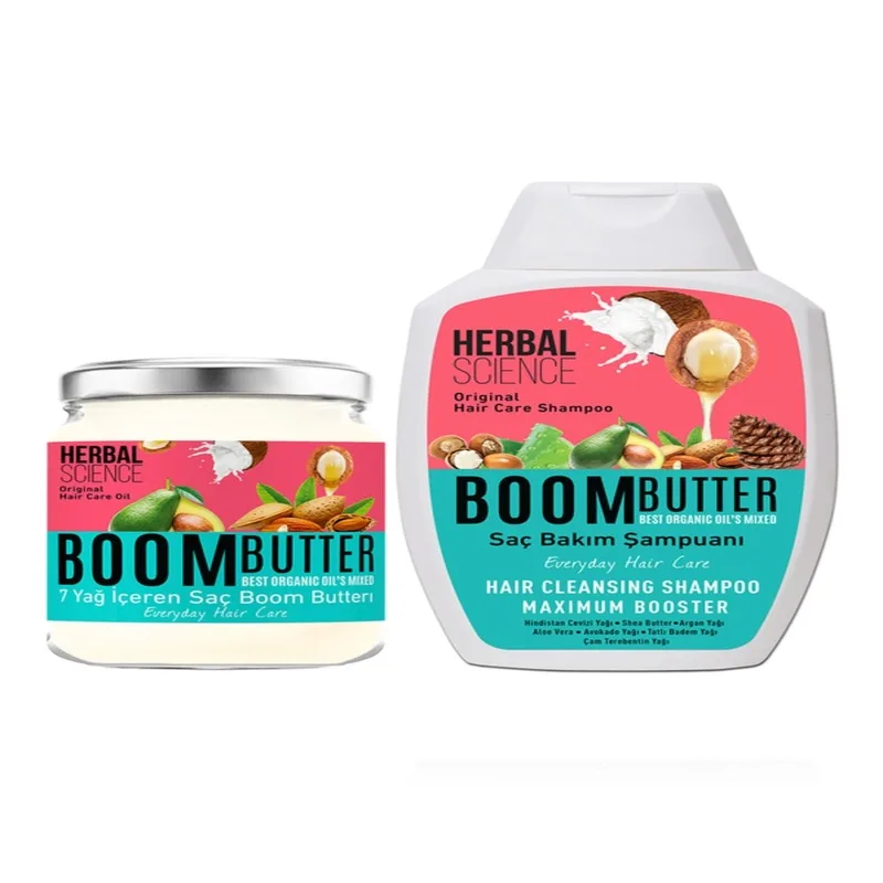 

Boom Butter Hair Care Oil and Shampoo Hair treatment organic hair growth oil natural hair oil everyday hair treatment