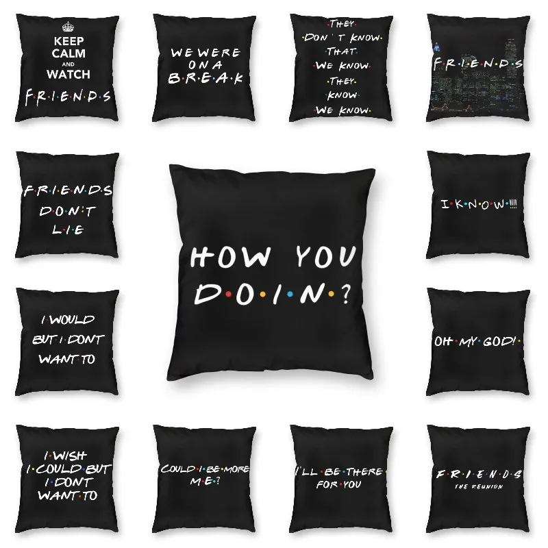

Чехлы для диванных подушек в скандинавском стиле с забавными цитатами и надписью «как у вас дела»