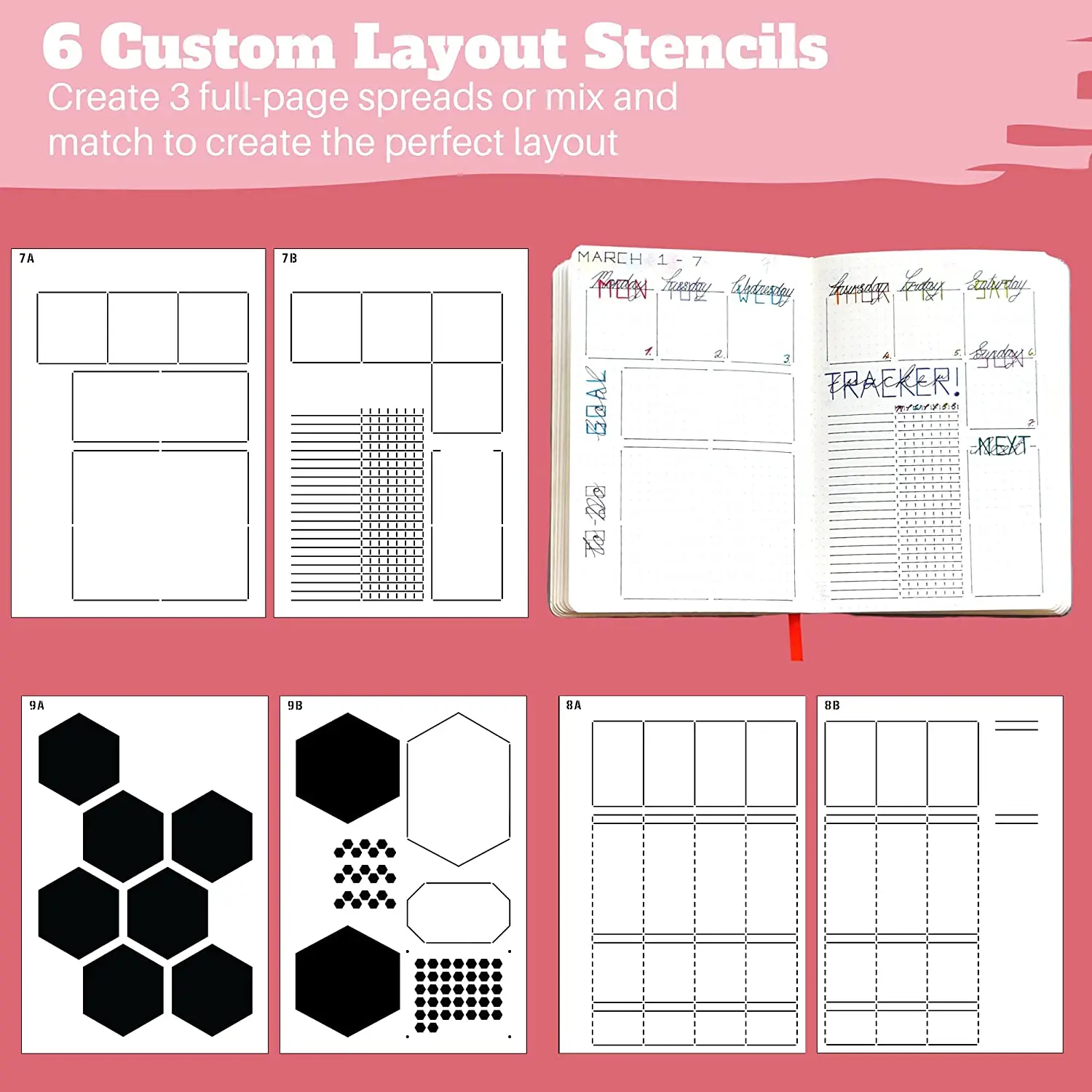 

Многоразовые трафареты для блокнота DANXIUZHE TZ-046