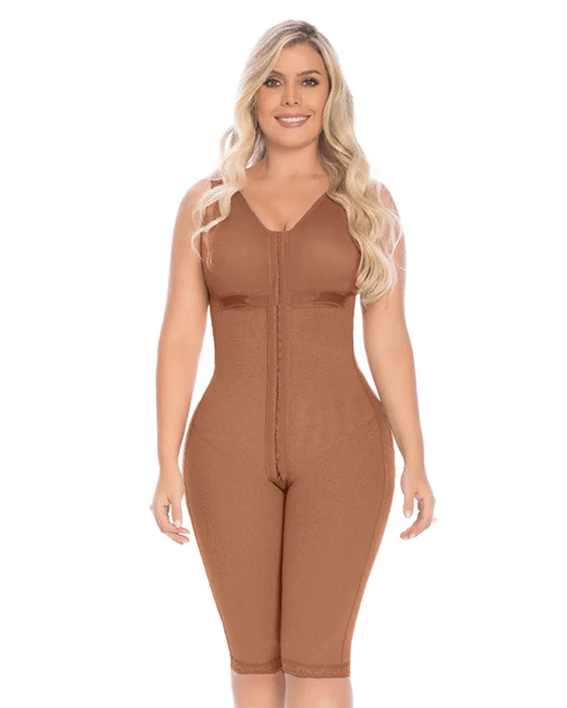 Fajas Colombianas Full Body Shaper for Women with Adjustable Hooks Slimming Tummy Control Postpartum Girdles Bbl Skims Shapewear