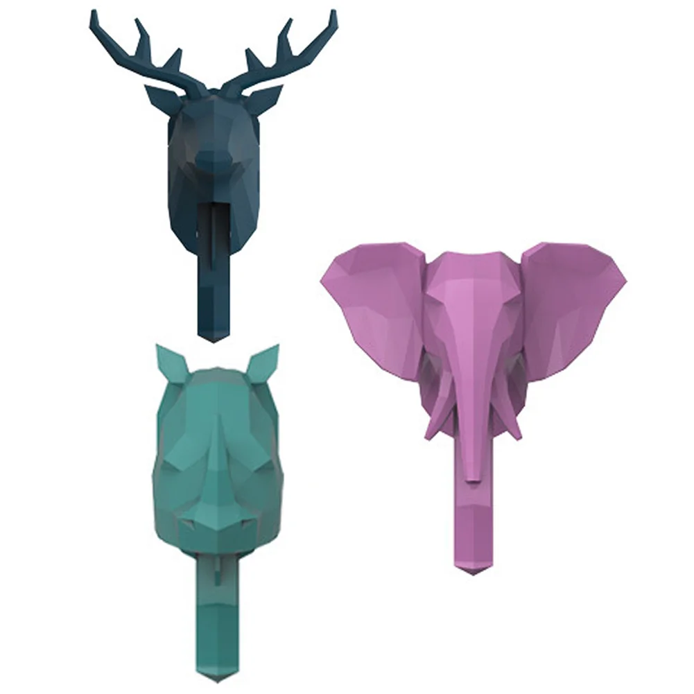 

Nordic Animal Coat Hook Wall Punch-Free Deer Head For Clothes Self Adhesive Display Racks Key Hange Storage Horns Hangers