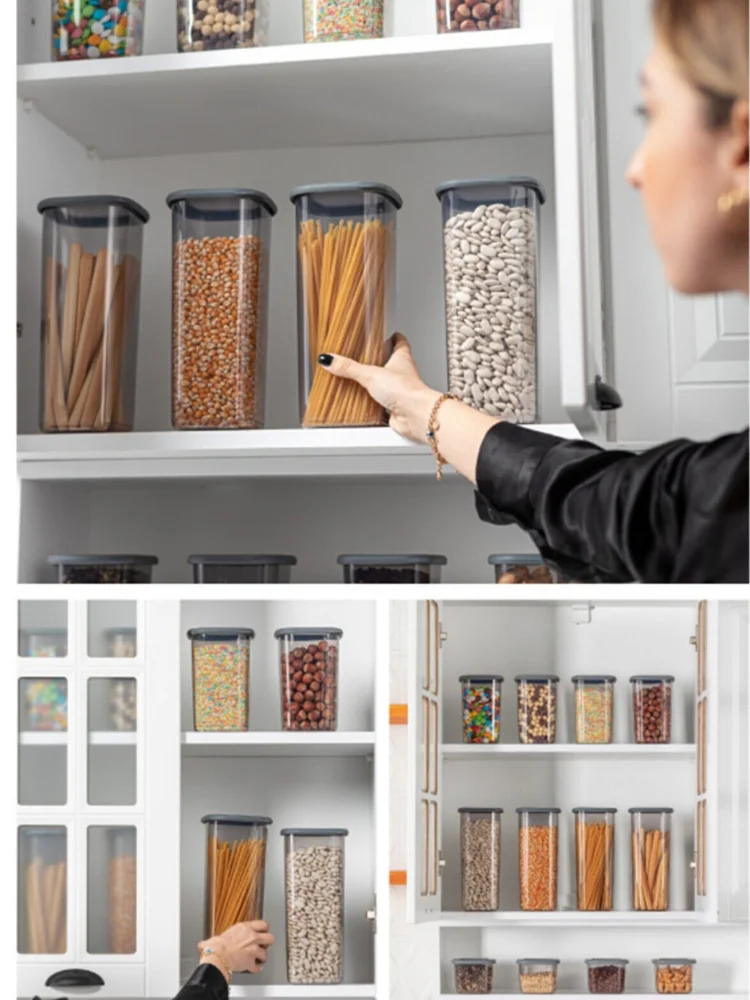 Квадратный Контейнер для хранения серебристого хлопка набор из 12 4 шт. (0 55 л 1 2 75 л)