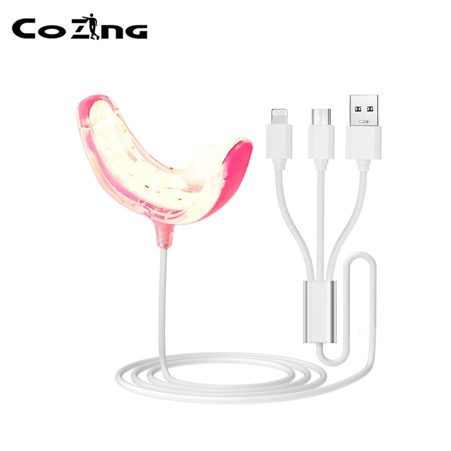 Tooth pain treatment with red light, Oral Care Gum Disease Treatment with 3200mW 325nm 16LED