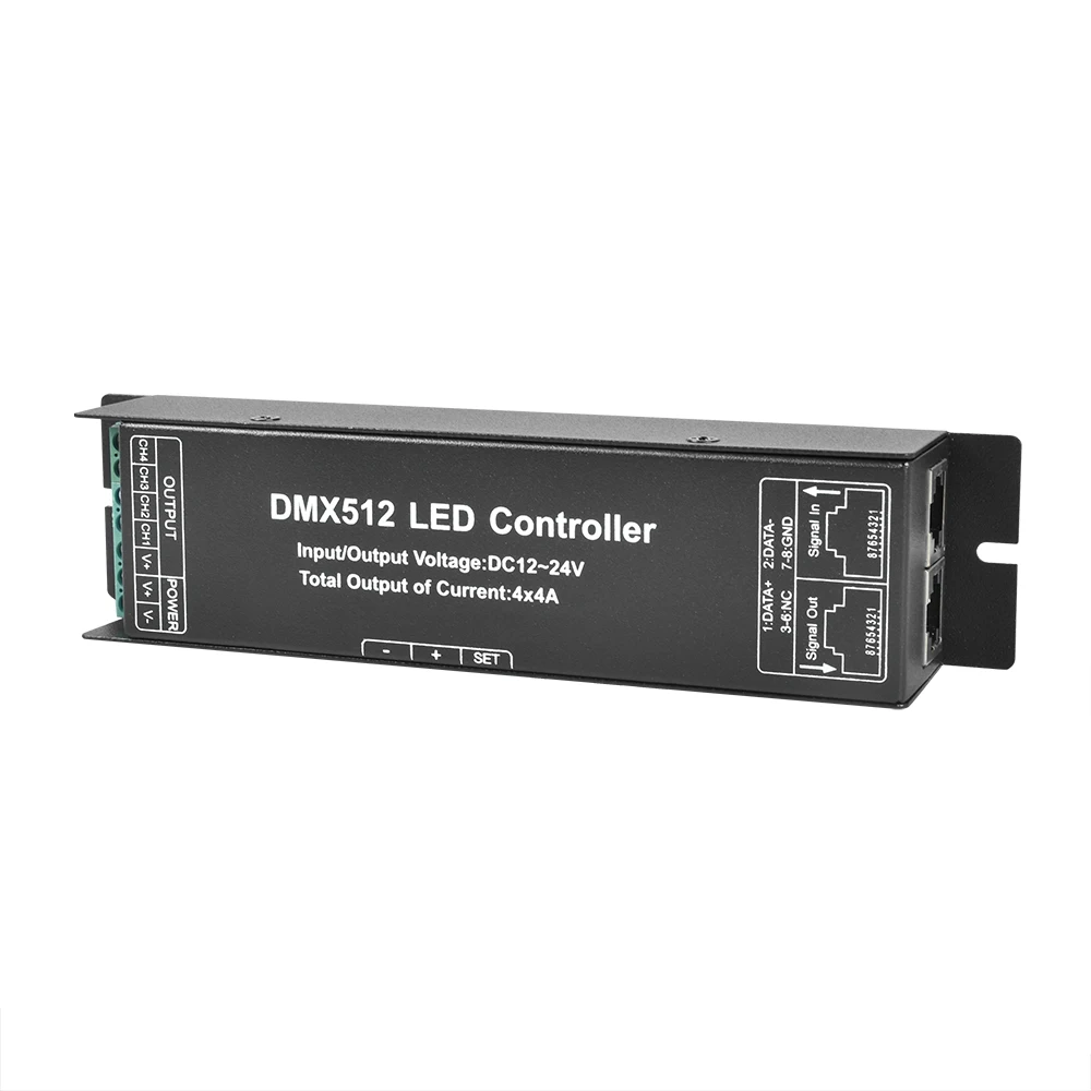 

4CH DC12-24V RGBW DMX512 controller 4 Channel * 4A