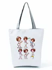 Сумка женская с мультяшным принтом медсестер, вместительная уличная дорожная пляжная сумочка для покупок, женская сумка с индивидуальным узором