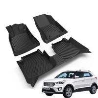 Car Floor Rubber Mats For Hyundai Creta 2015 2016 2017 2018 Women Carpet Rugs Pads Full Set Interior Details Auto Accessories