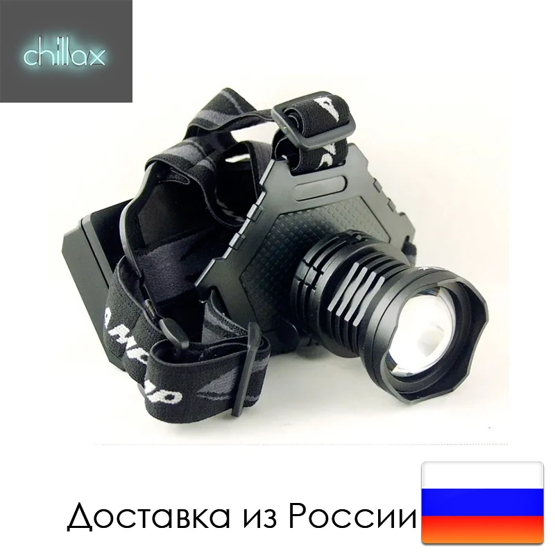 Светодиодный мощный налобный фонарь с встроенным аккумулятором головной