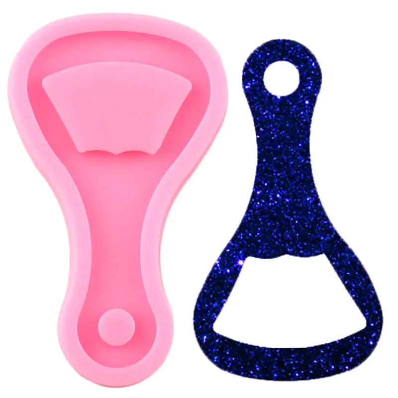 Блестящий открывалка для бутылок силиконовые формы DIY эпоксидные брелки ключей