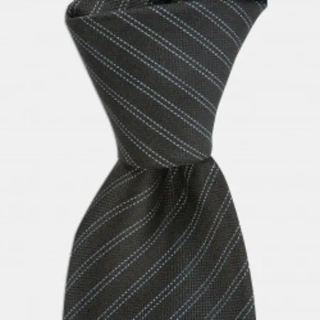 

Gray stripe silk tie 67828478