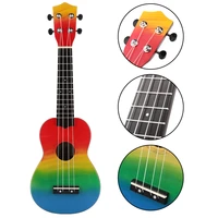ukulele hand painted combo 21 ukulele black soprano 4 strings hawaiian spruce mahogany guitar bass stringed musical instrument