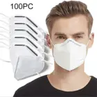 Пылезащитные противотуманные и дышащие маски KN95 для лица, фильтрационная маска для рта, 5-слойная маска с муфельным покрытием для рта, 100 шт., быстрая доставка