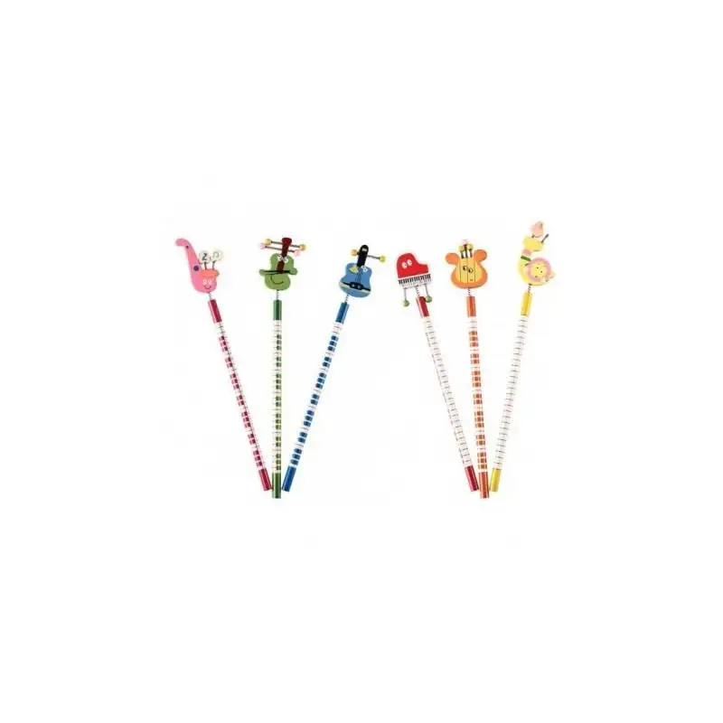 Деревянный карандаш с забавными деталями подарки свадебные воспоминания