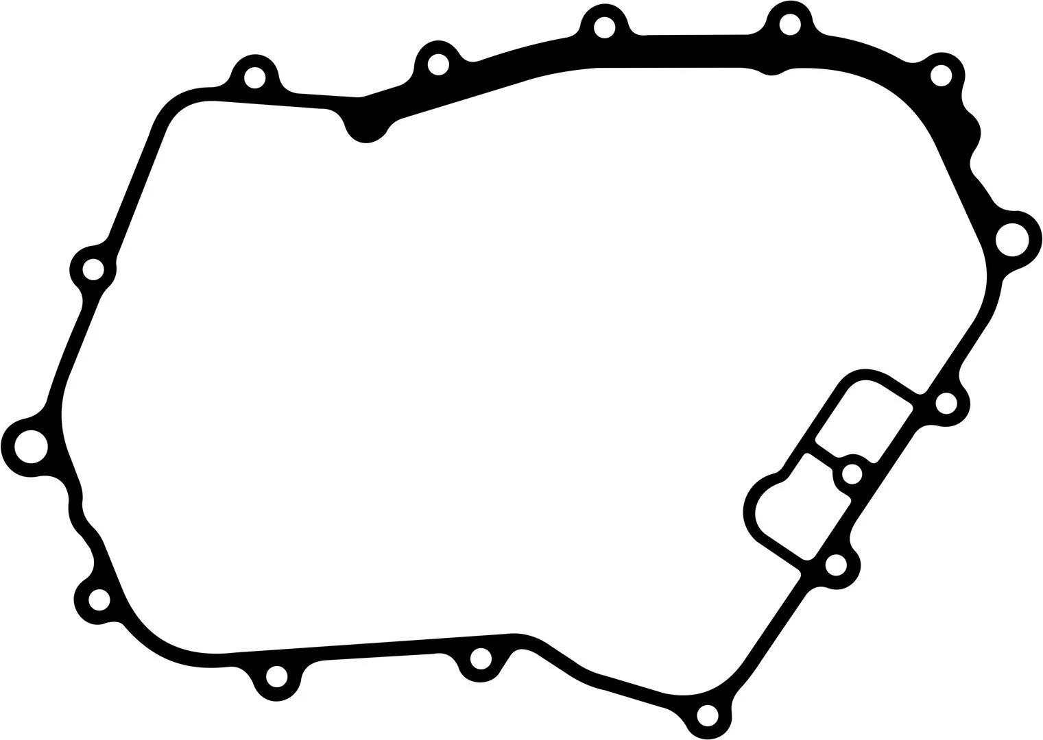Прокладка крышки магнето Stels ATV-600/700/800 Dinli/GT |