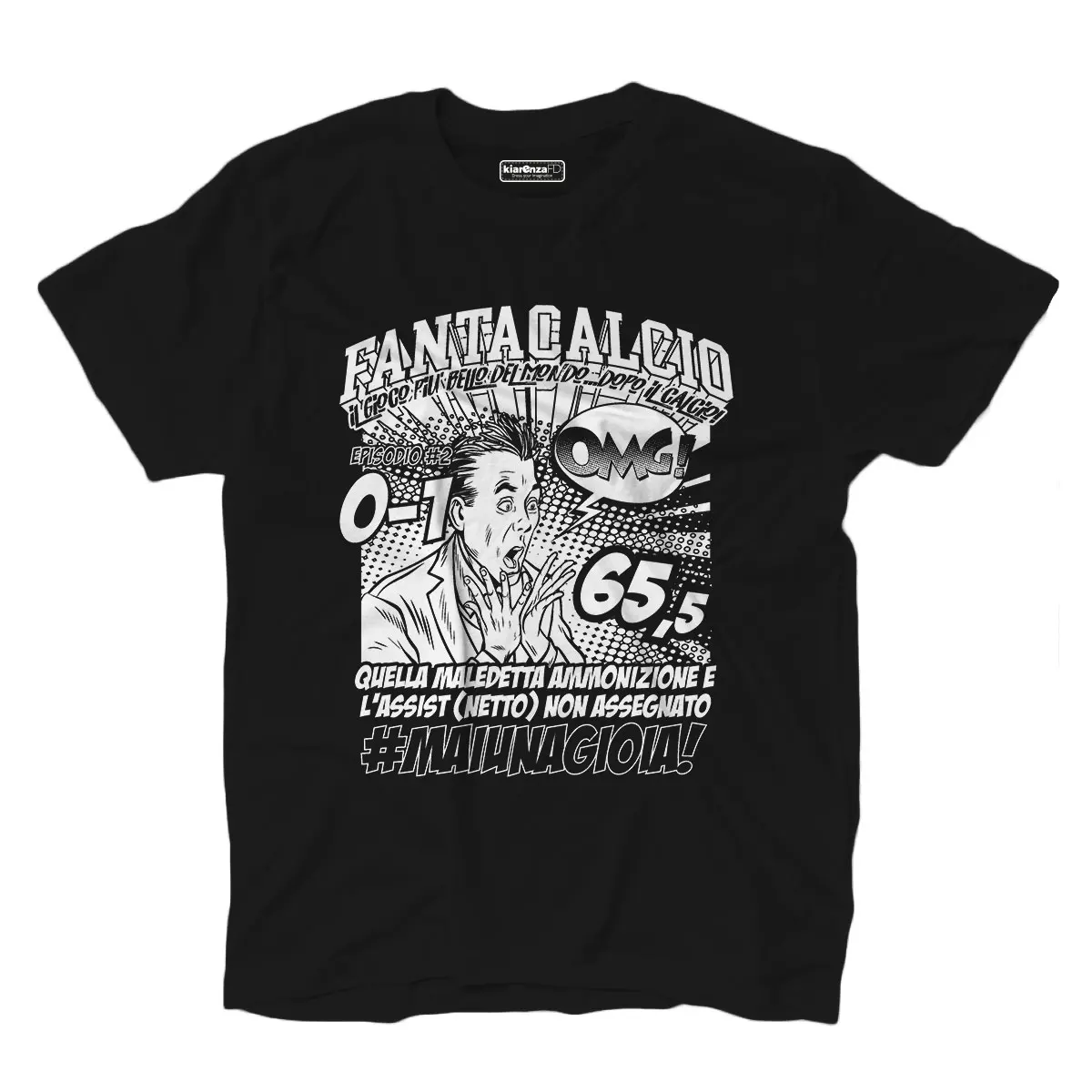 Футболка Fantacalcio football Funny Never A Joy Assist need S Black|Мужские футболки| |