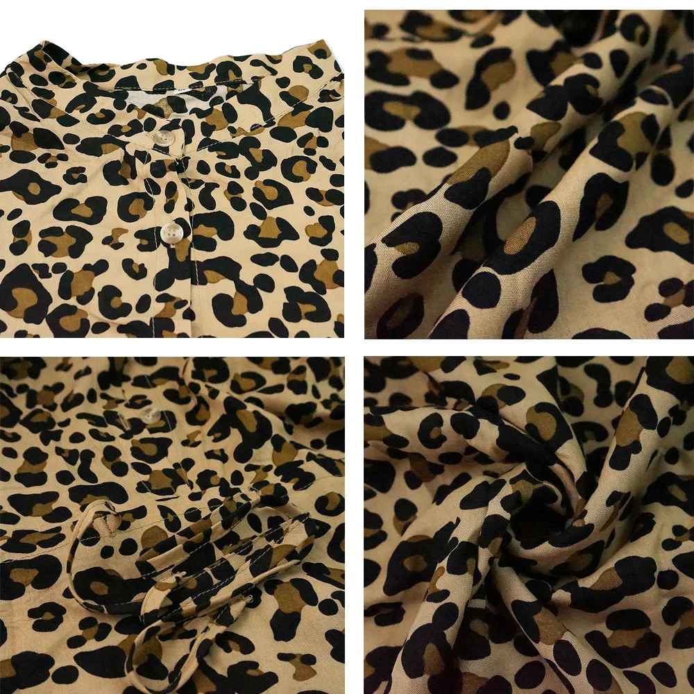 

Bobibla Leopard Dress 2021 Women Vintage Long Beach Loose Lantern Sleeve Lady V-Neck A-Line Sexy Party Dress Vestidos de fiesta