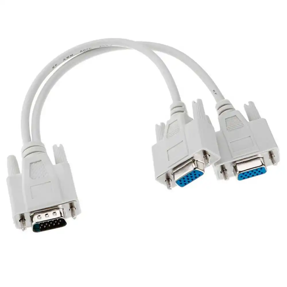 Монитор SVGA VGA Дубликатор duplo и разветвитель кабеля 2 Way Y lead 15 Pin типа папа для