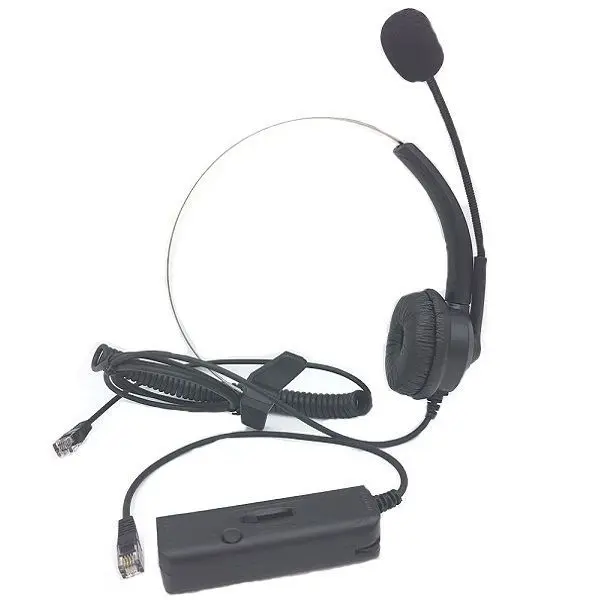 VoiceJoy Гарнитура телефонная с разъемом RJ9 (4р4с) шумоподавлением и регулировкой