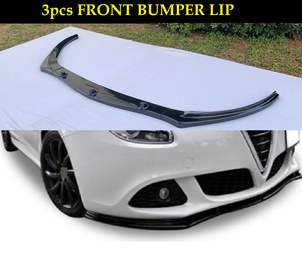 For Alfa Romeo Giulietta Front Bumper Lip Body Kit Spoiler Splitter Diffuser 3pcs High Quality ABS Plastic Professional | Автомобили и