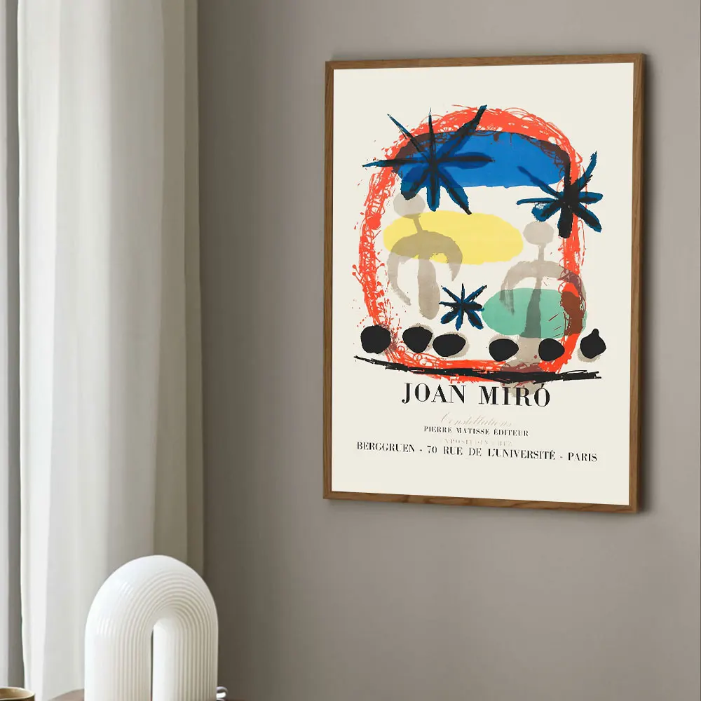 Joan Miro винтажная абстрактная выставка настенная живопись на холсте Le Corbusier