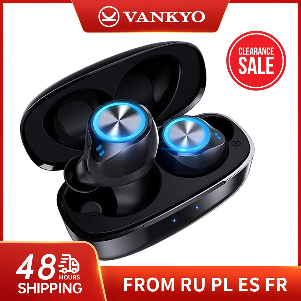 

Беспроводные наушники VANKYO X180, наушники-вкладыши Bluetooth 5,0, наушники-вкладыши с зарядным устройством, водонепроницаемые спортивные наушники ...