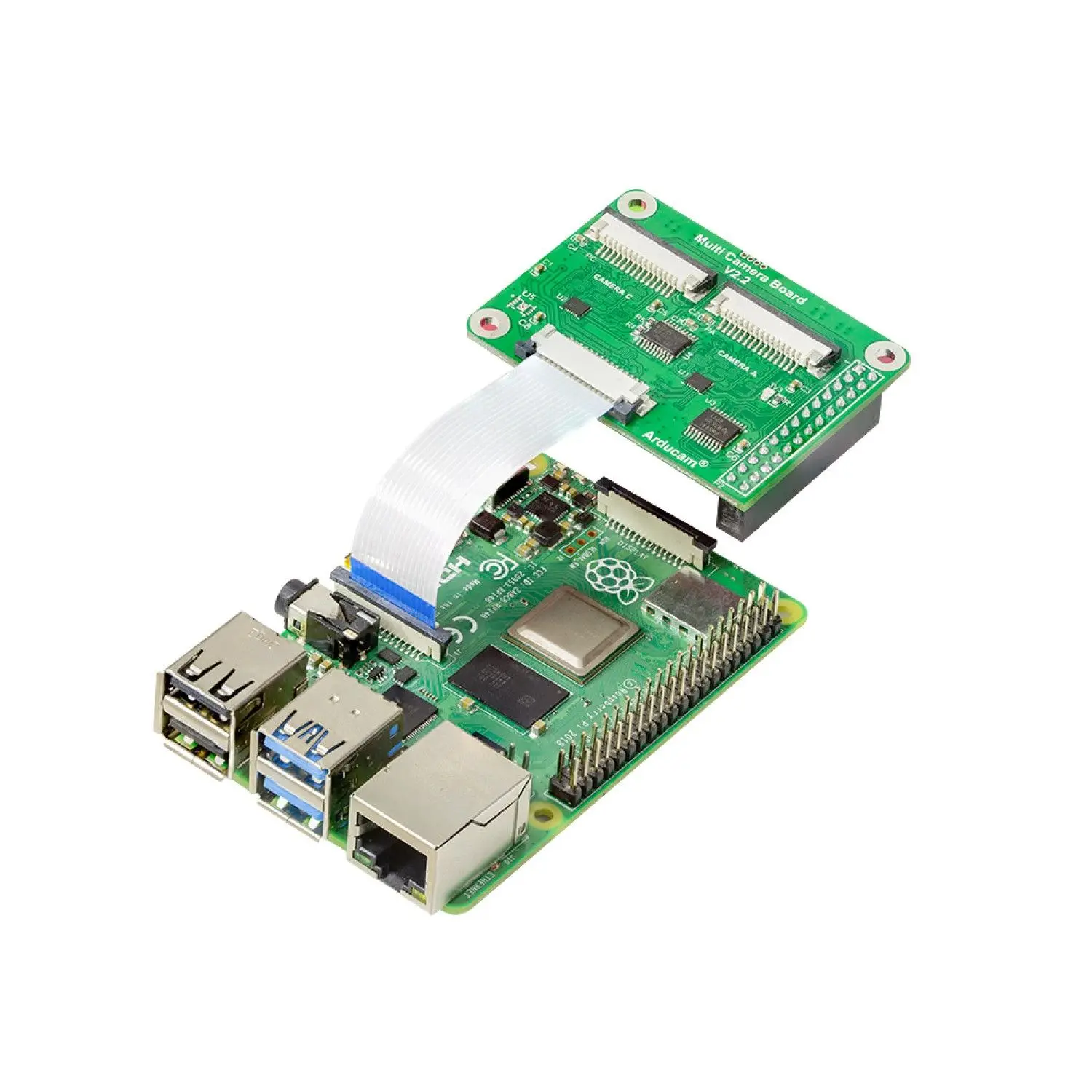 Модуль адаптера для нескольких камер Arducam V2.2 Raspberry Pi 4 B 3B + 3 2 Модель A/B работает с 5MP