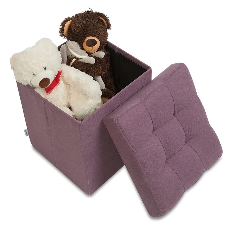 Пуф табурет складной для хранения Дели+ Delicatex цвет сиреневый в прихожую гостиную